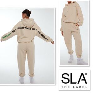 SLA THE LABEL LIMITED EDITION MANIFEST HOODIE & JOGGER PANT SET SIZE M